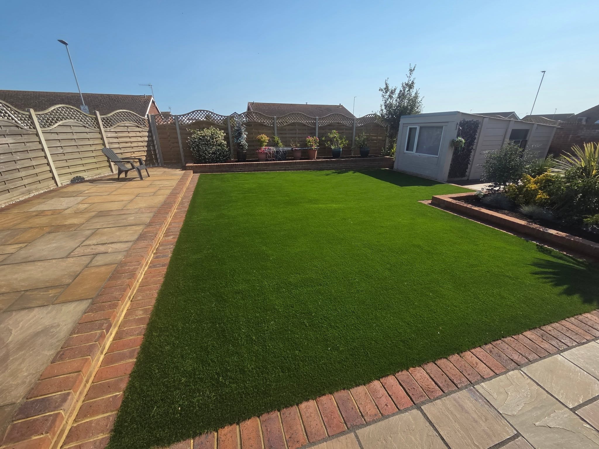 Artificial grass installation by WJB Construction