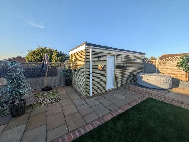 Stone patio paving detail